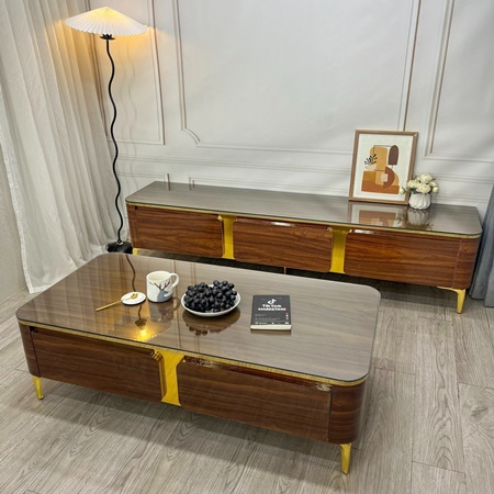 Bàn trà nhập khẩu vân gỗ